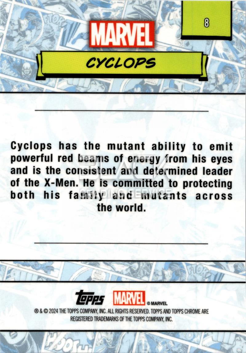 Back - Topps Chrome Marvel Saphire Edition