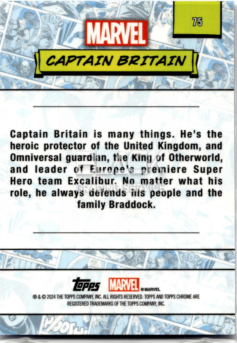 Back - Topps Chrome Marvel Saphire Edition