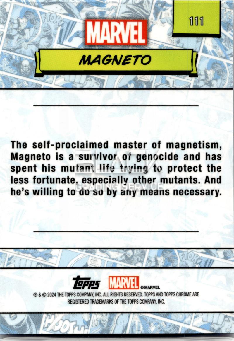 Back - Topps Chrome Marvel Saphire Edition