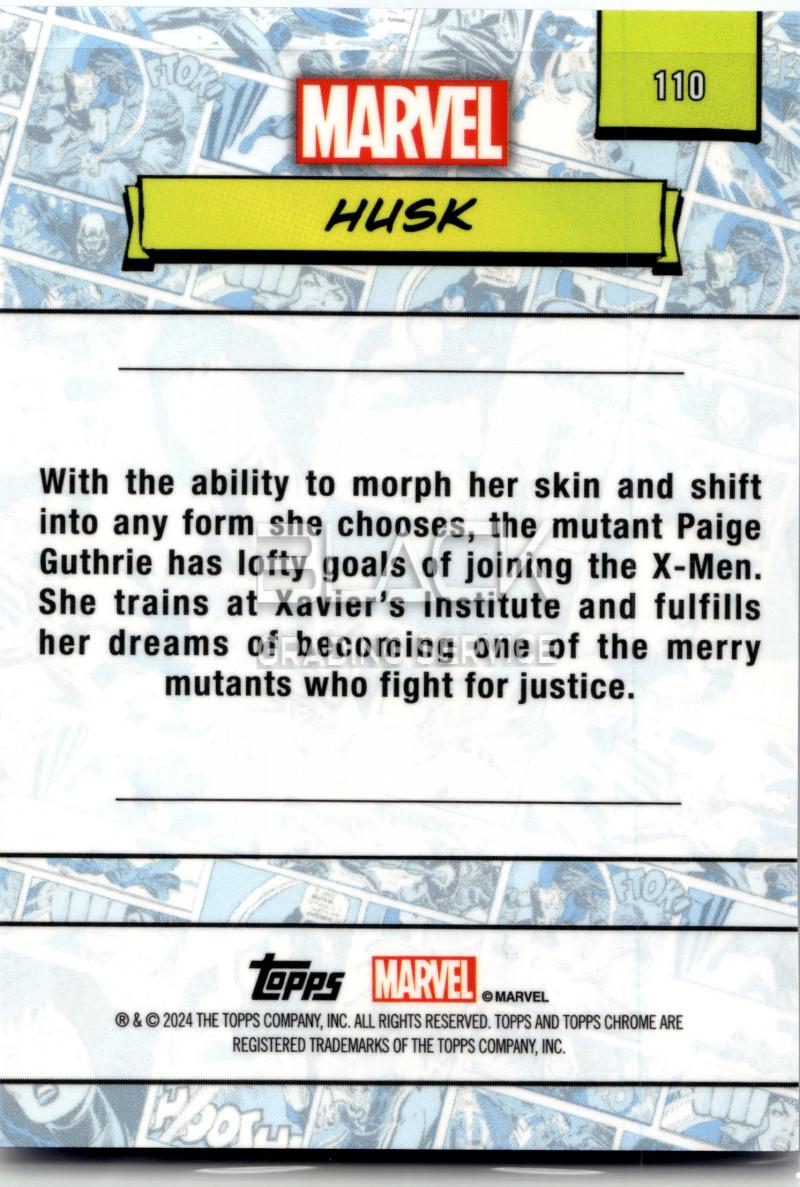 Back - Topps Chrome Marvel Saphire Edition