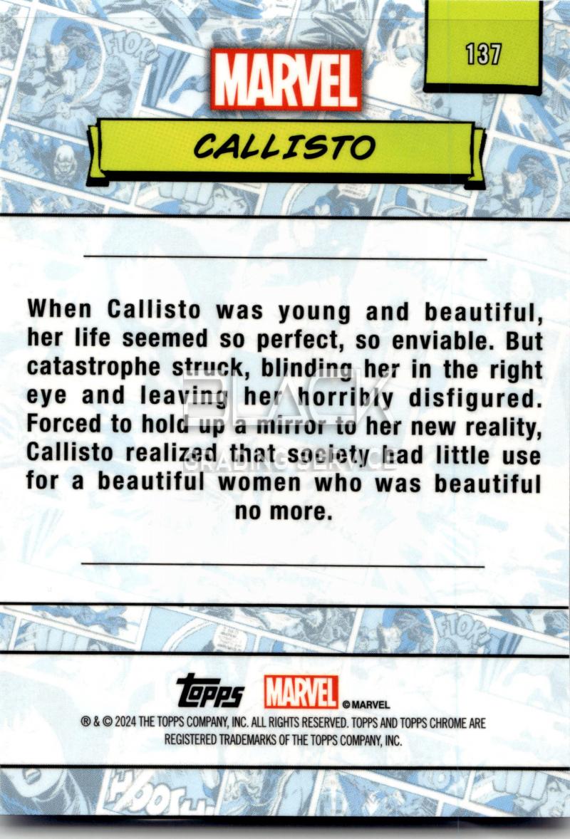 Back - Topps Chrome Marvel Saphire Edition