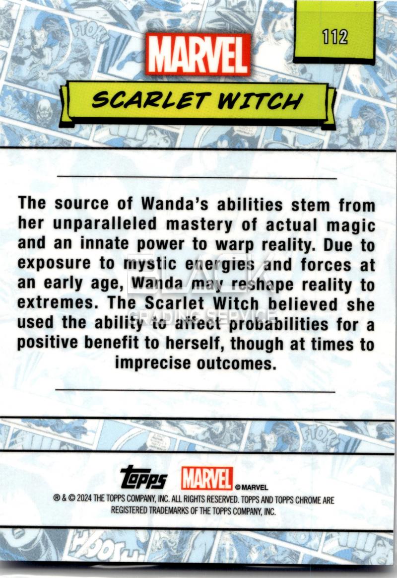 Back - Topps Chrome Marvel Saphire Edition