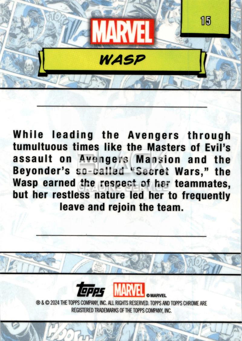 Back - Topps Chrome Marvel Saphire Edition