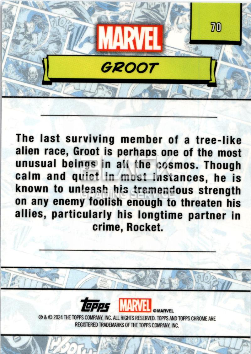 Back - Topps Chrome Marvel Saphire Edition