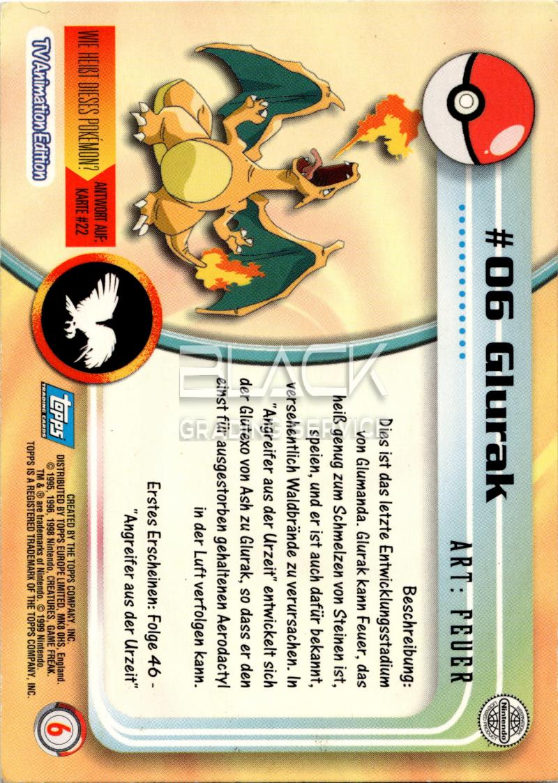 Back - Topps Pokemon GER TV Animation Edition