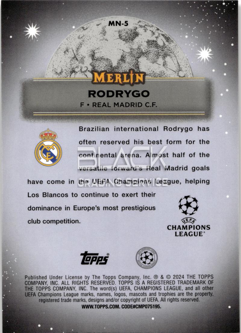 Back - Topps UCC Merlin Chrome