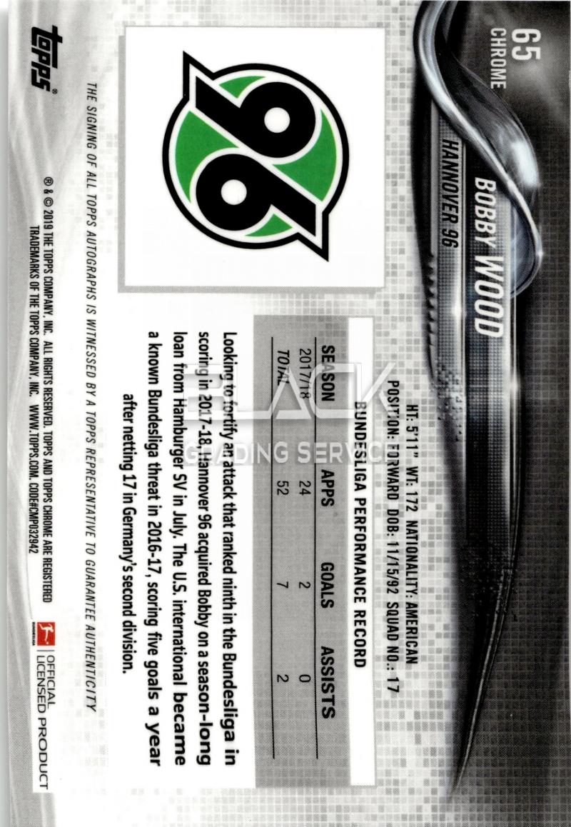 Back - Topps Chrome Bundesliga