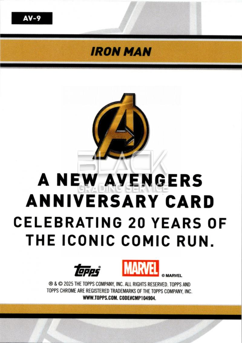 Back - Topps Chrome MARVEL