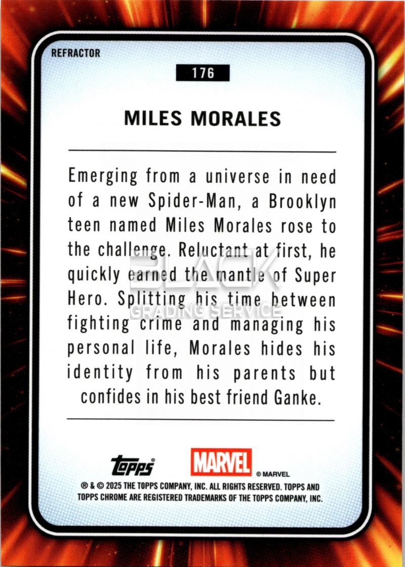 Back - Topps Chrome MARVEL