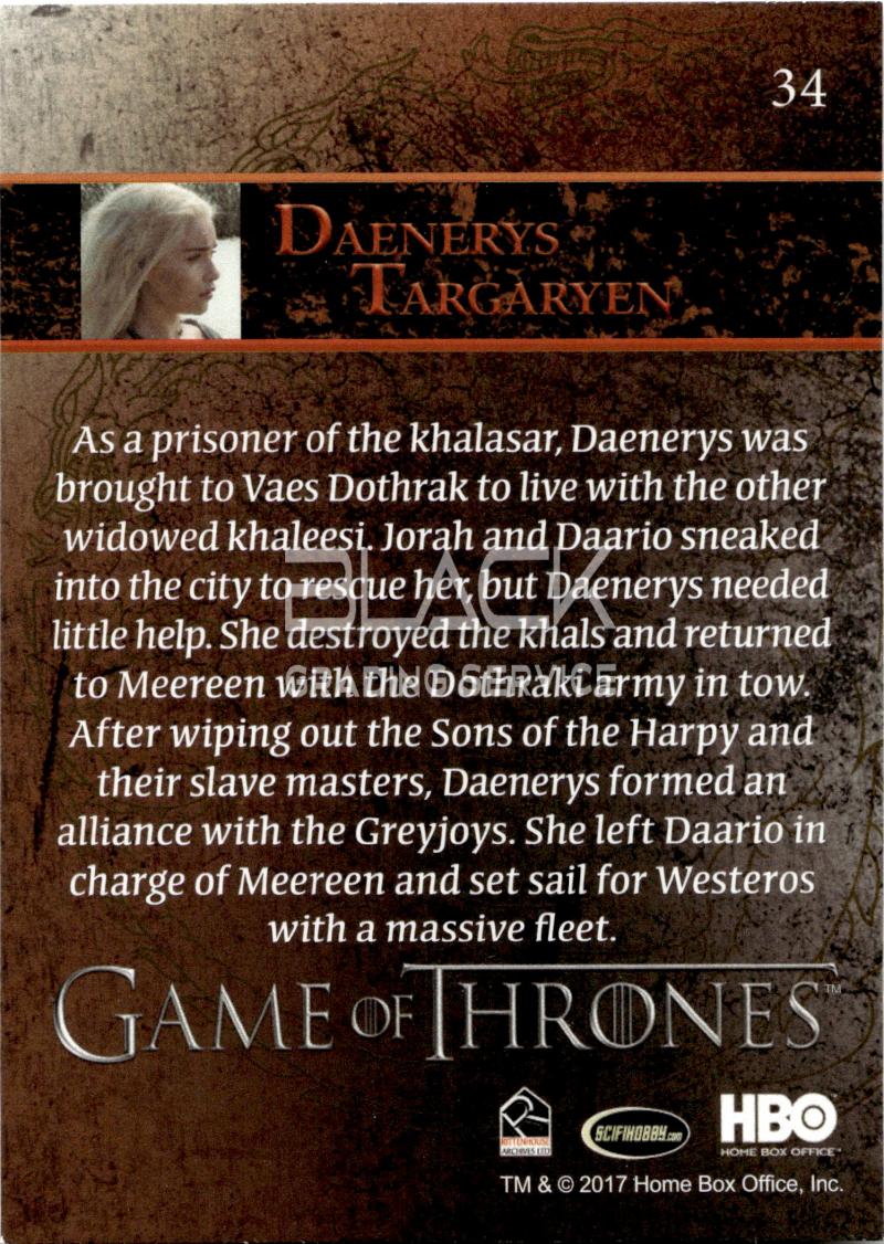 Back - Game of Thrones Season 6