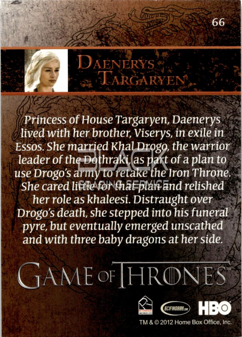 Back - Game of Thrones Season 1