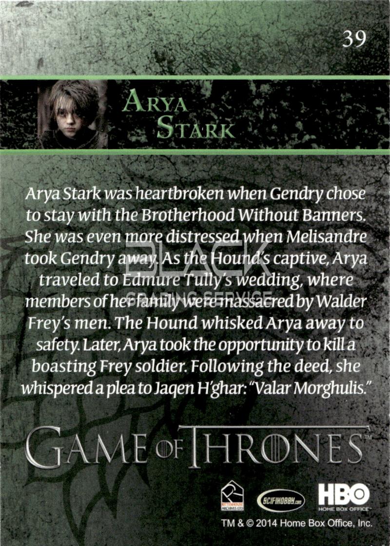 Back - Game of Thrones Season 3