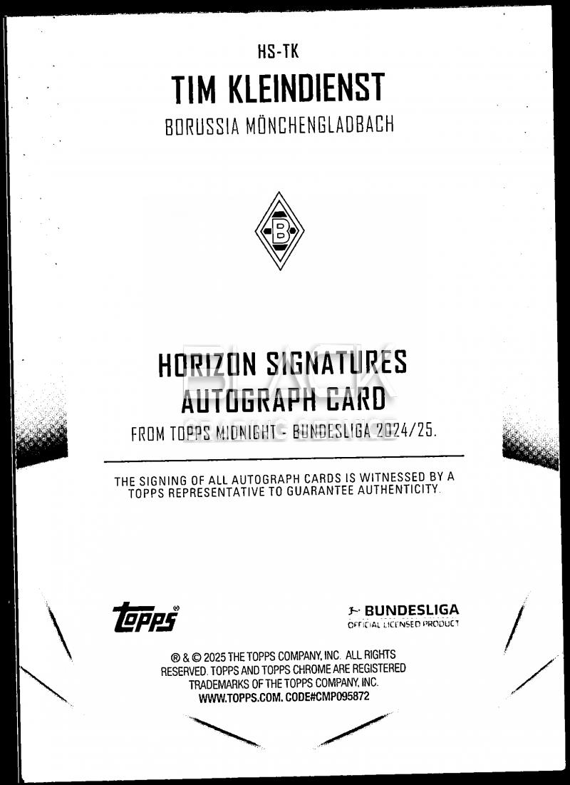 Back - Topps Midnight Bundesliga