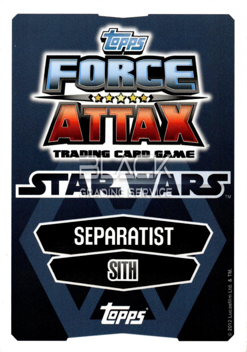 Back - Topps Force Attax Star Wars Series 1