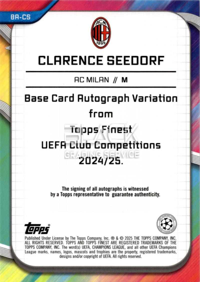 Back - Topps Finest UCC 