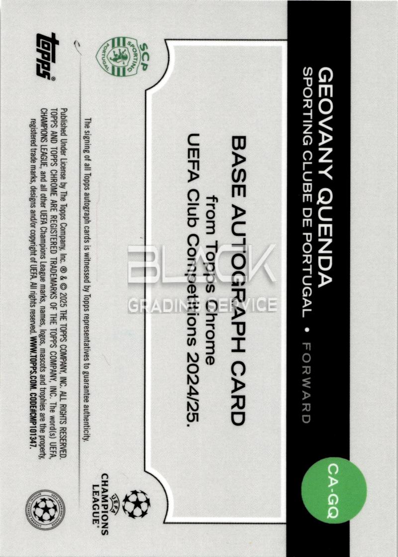 Back - Topps Chrome UEFA Club Competitions