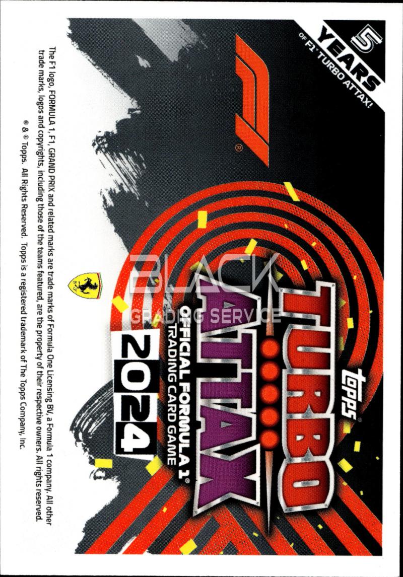 Back - Topps Formula 1 Turbo Attax