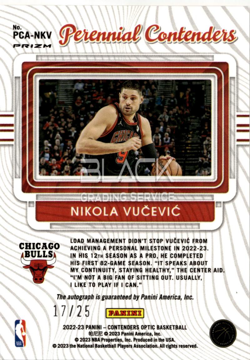 Back - Panini Contenders Optic