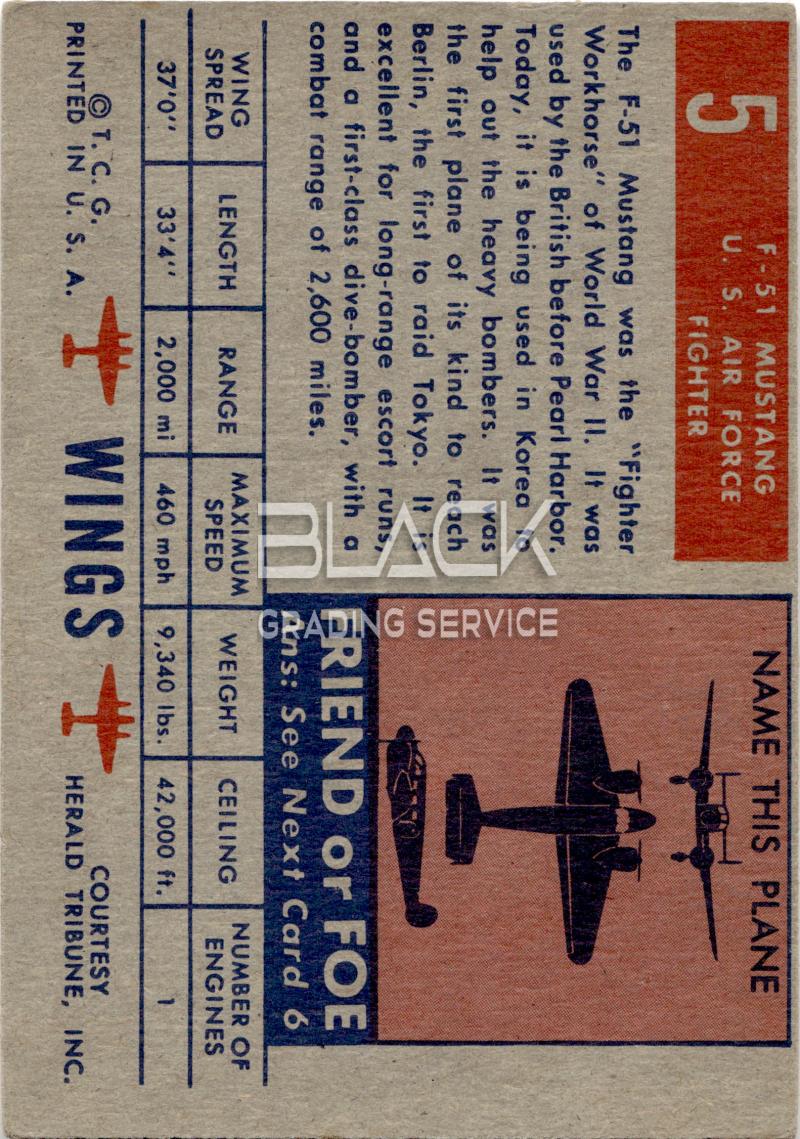 Back - Topps Wings U. S. Air Force Fighter