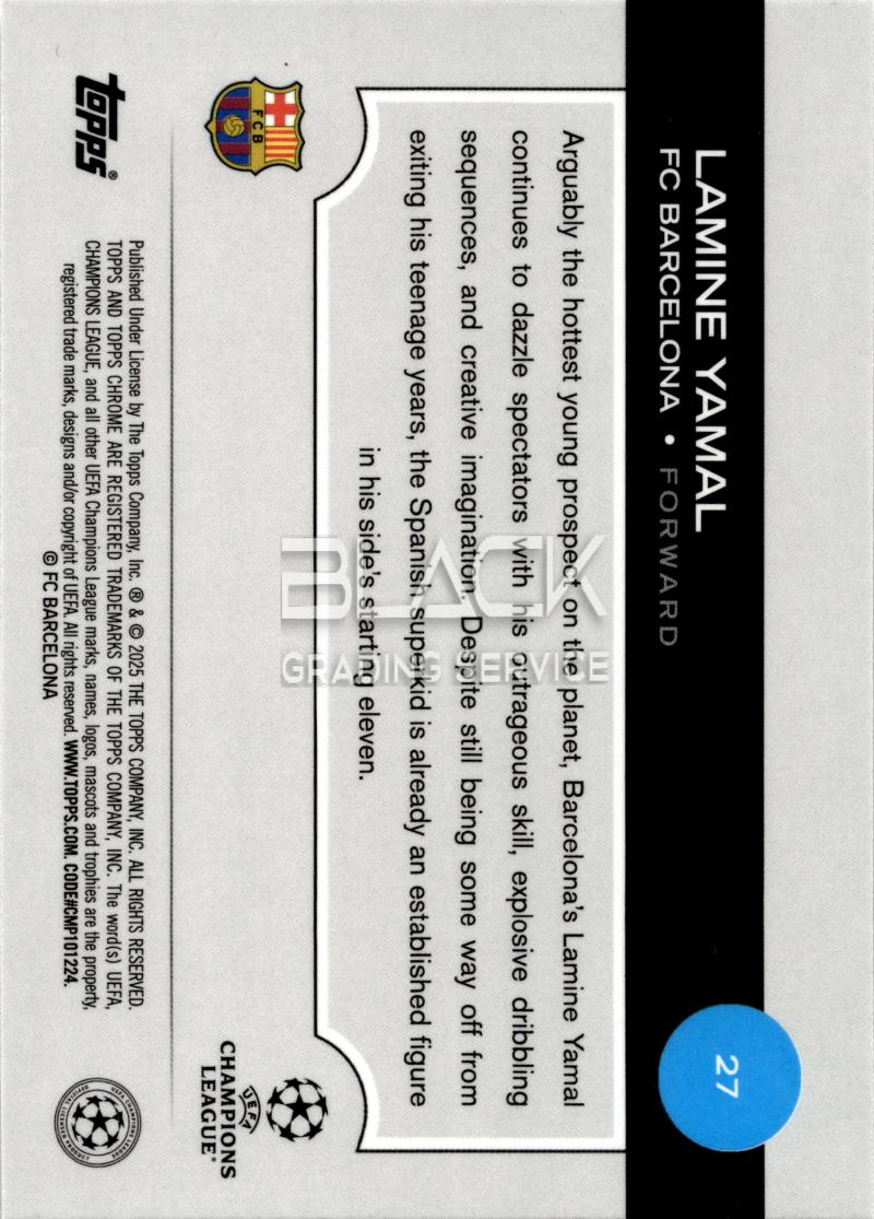 Back - Topps Chrome Uefa Club Competitions