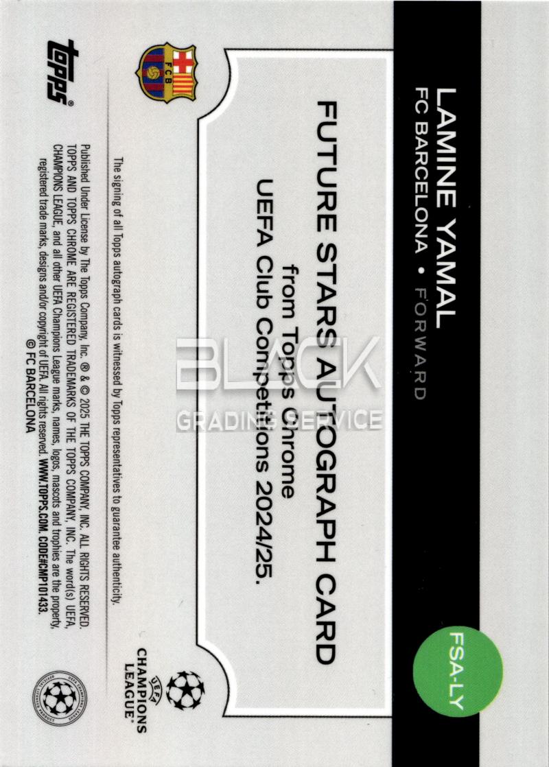 Back - Topps Chrome UEFA Club Competitions