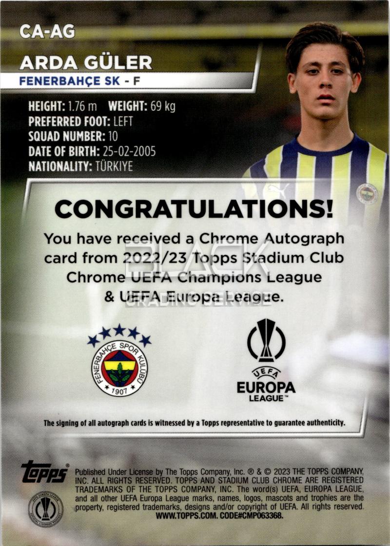 Back - Topps UCC Stadium Club Chrome