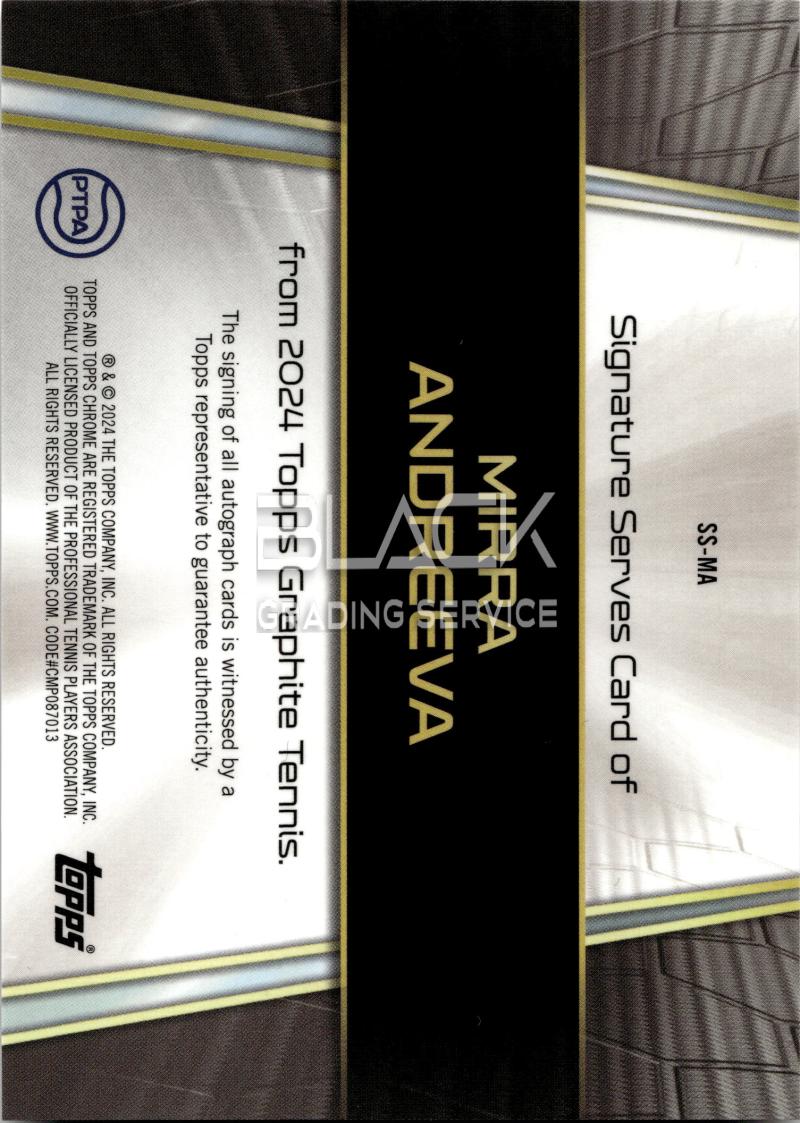 Back - Topps Graphite Tennis