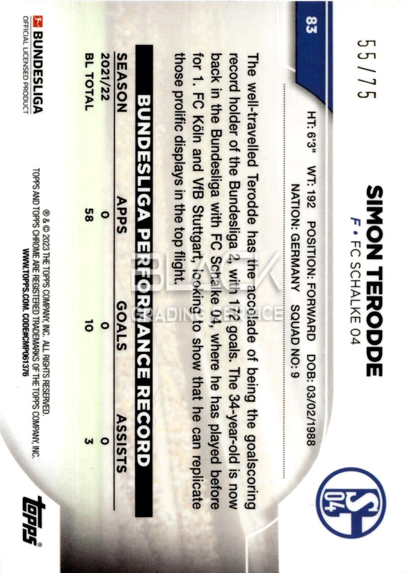 Back - Topps Chrome Bundesliga