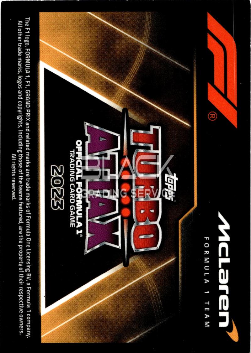Back - Topps Turbo Attax Formula 1