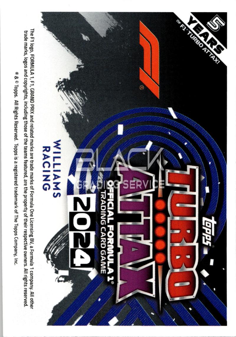 Back - Topps Turbo Attax Formula 1