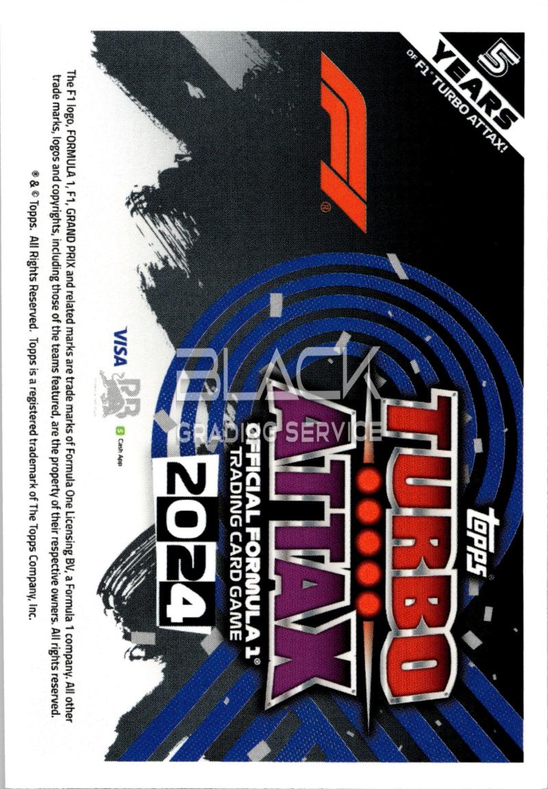 Back - Topps Turbo Attax Formula 1