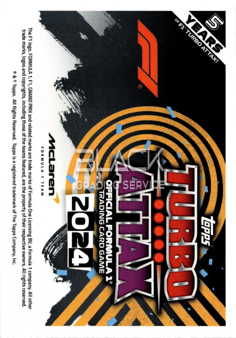 Back - Topps Turbo Attax Formula 1