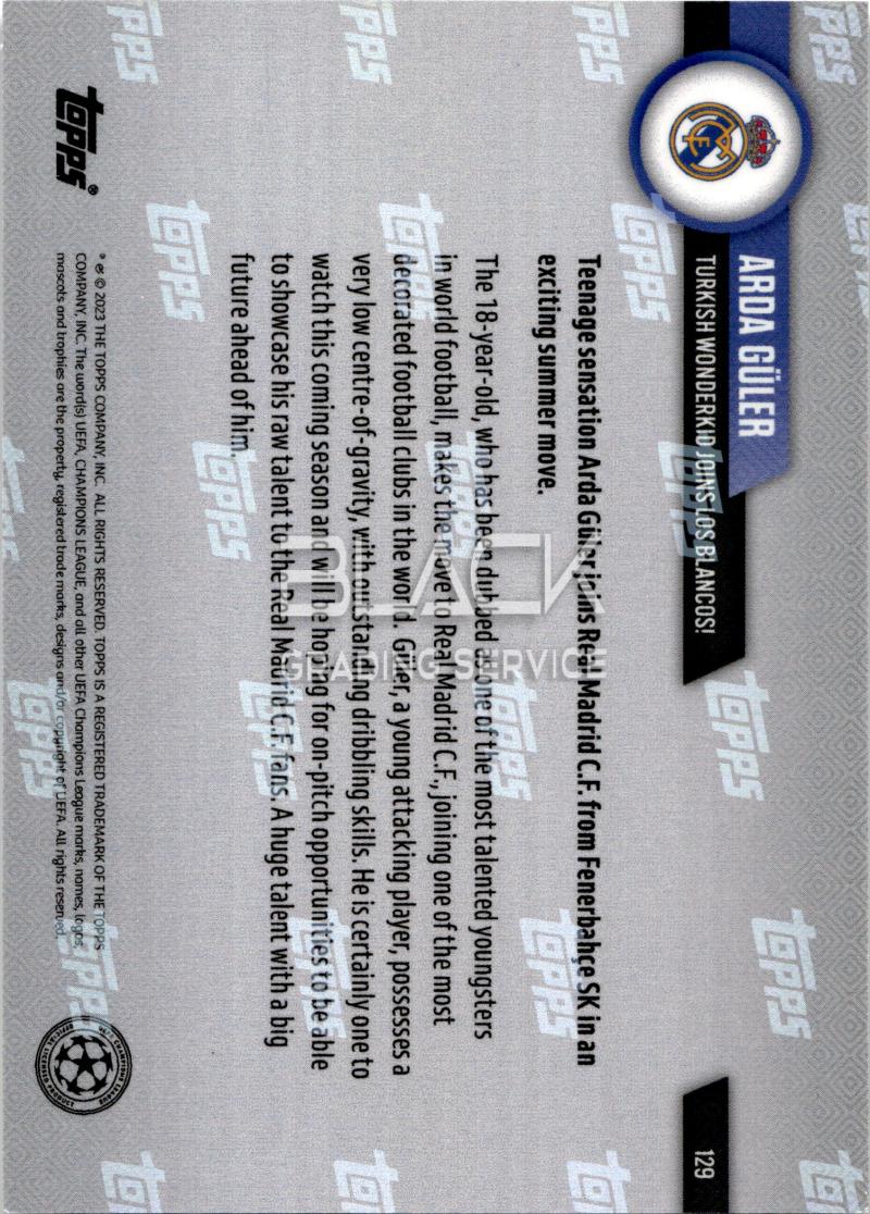 Back - Topps Now UCL Turkish Wonderkid Joins Los Blancos!