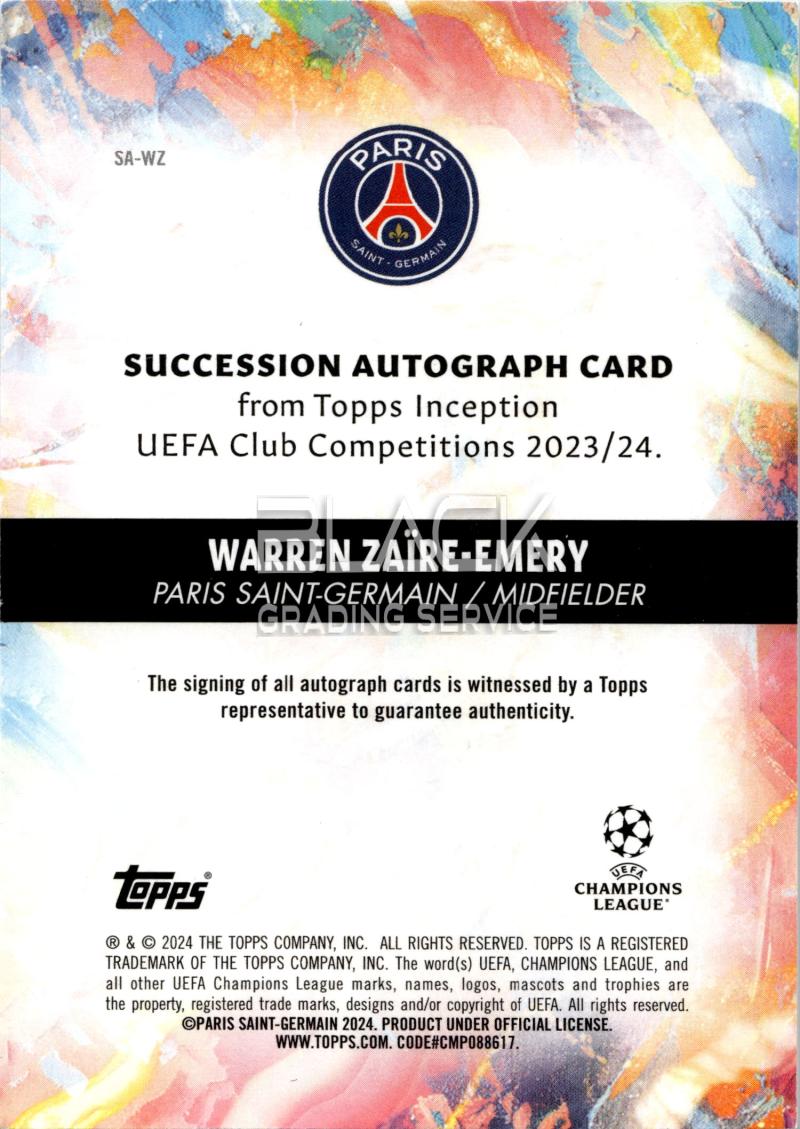 Back - Topps INCEPTION UCC