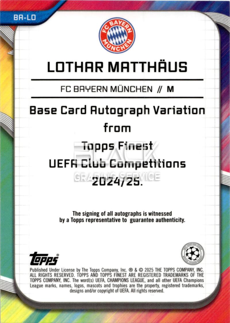 Back - Topps Finest UCC