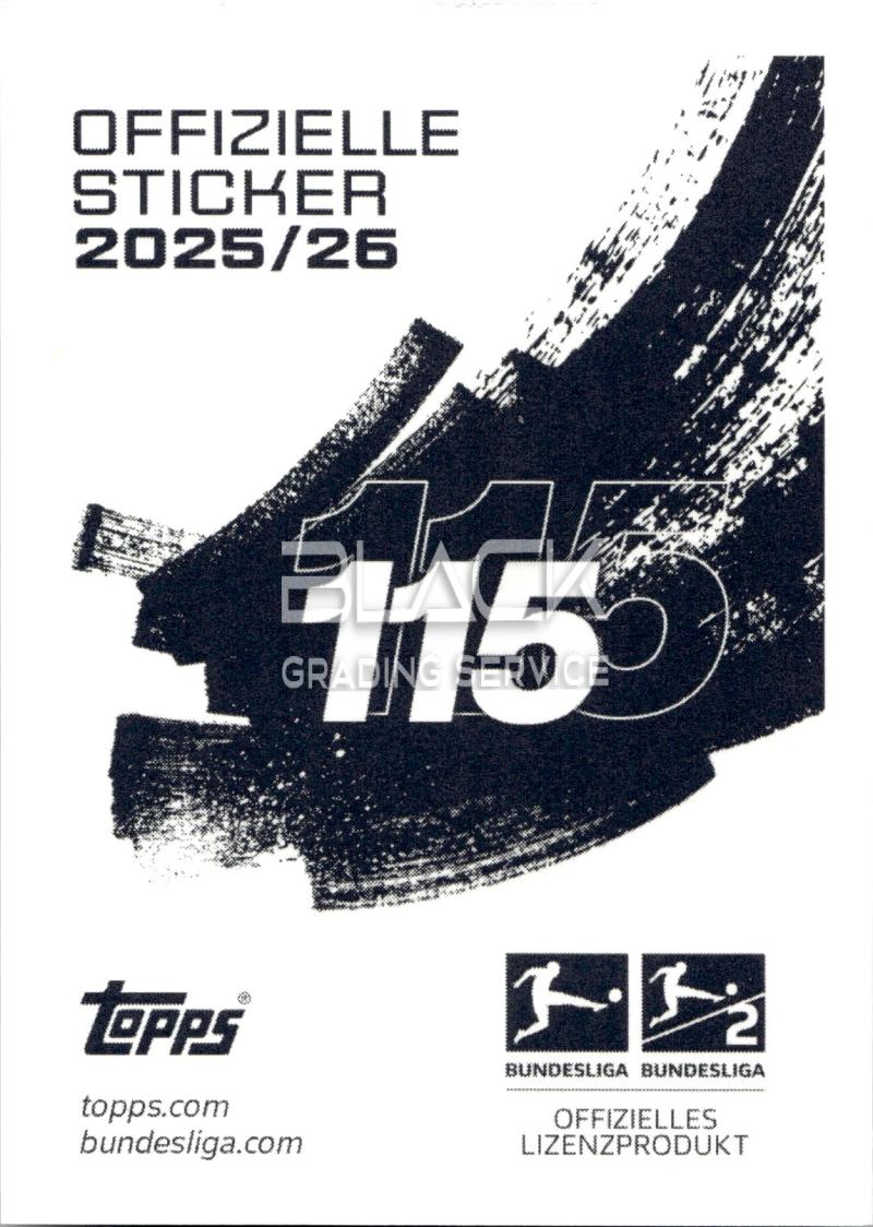 Back - Topps Bundesliga Sticker Collection
