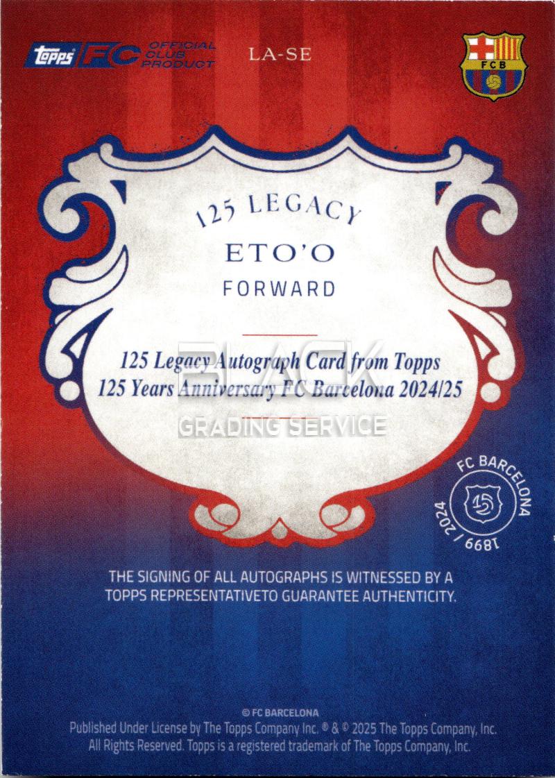 Back - Topps FC Barcelona 125 Years Anniversary