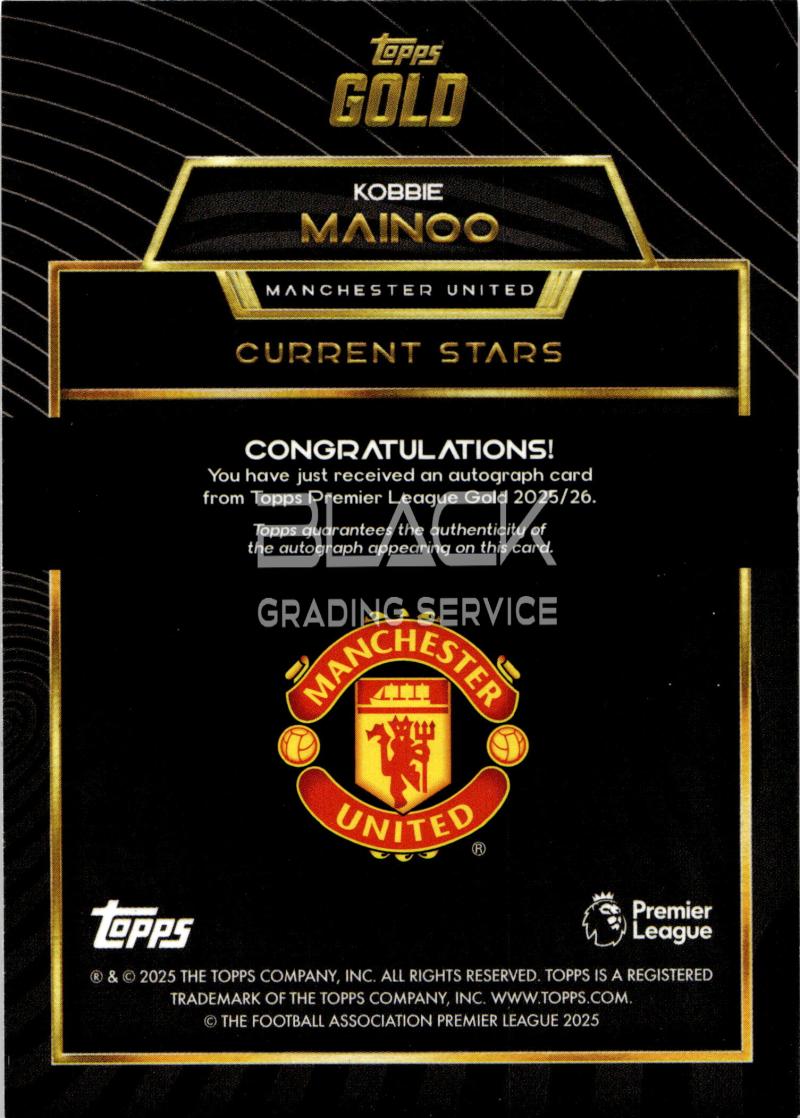 Back - Topps Gold Premier League