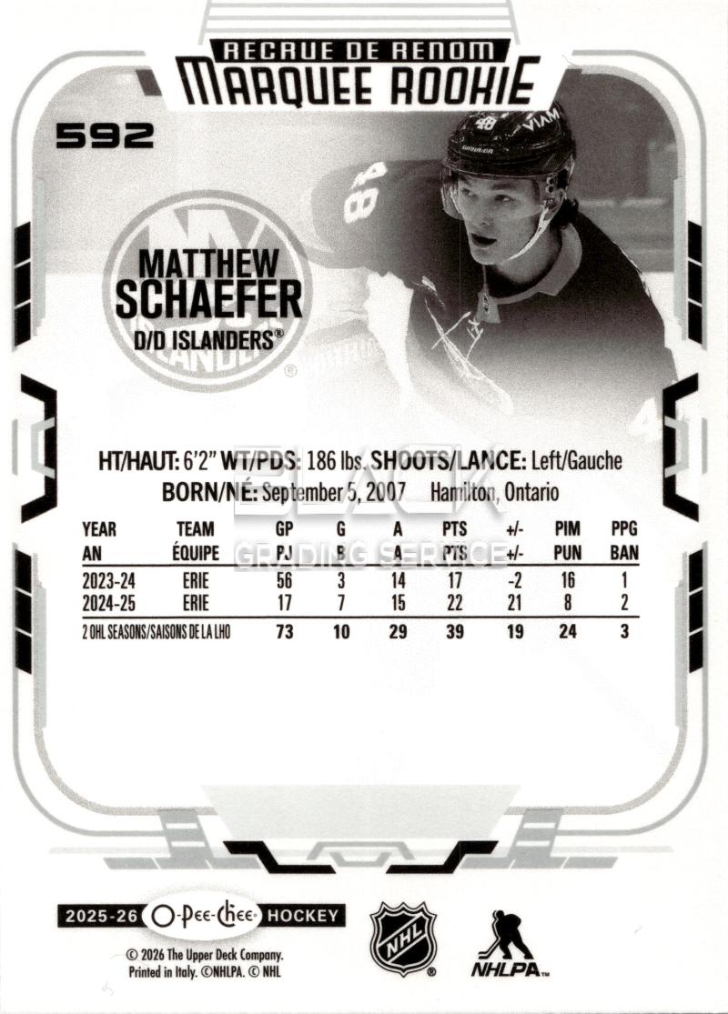 Back - Upper Deck O-PEE-CHEE Hockey