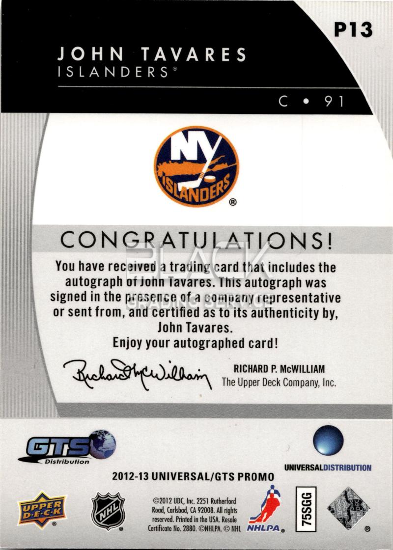Back - Upper Deck Universal/GTS Promo