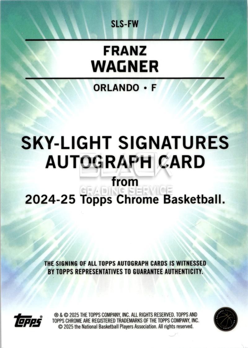 Rückseite – Topps Chrome