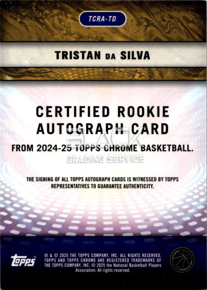 Back - Topps Chrome 
