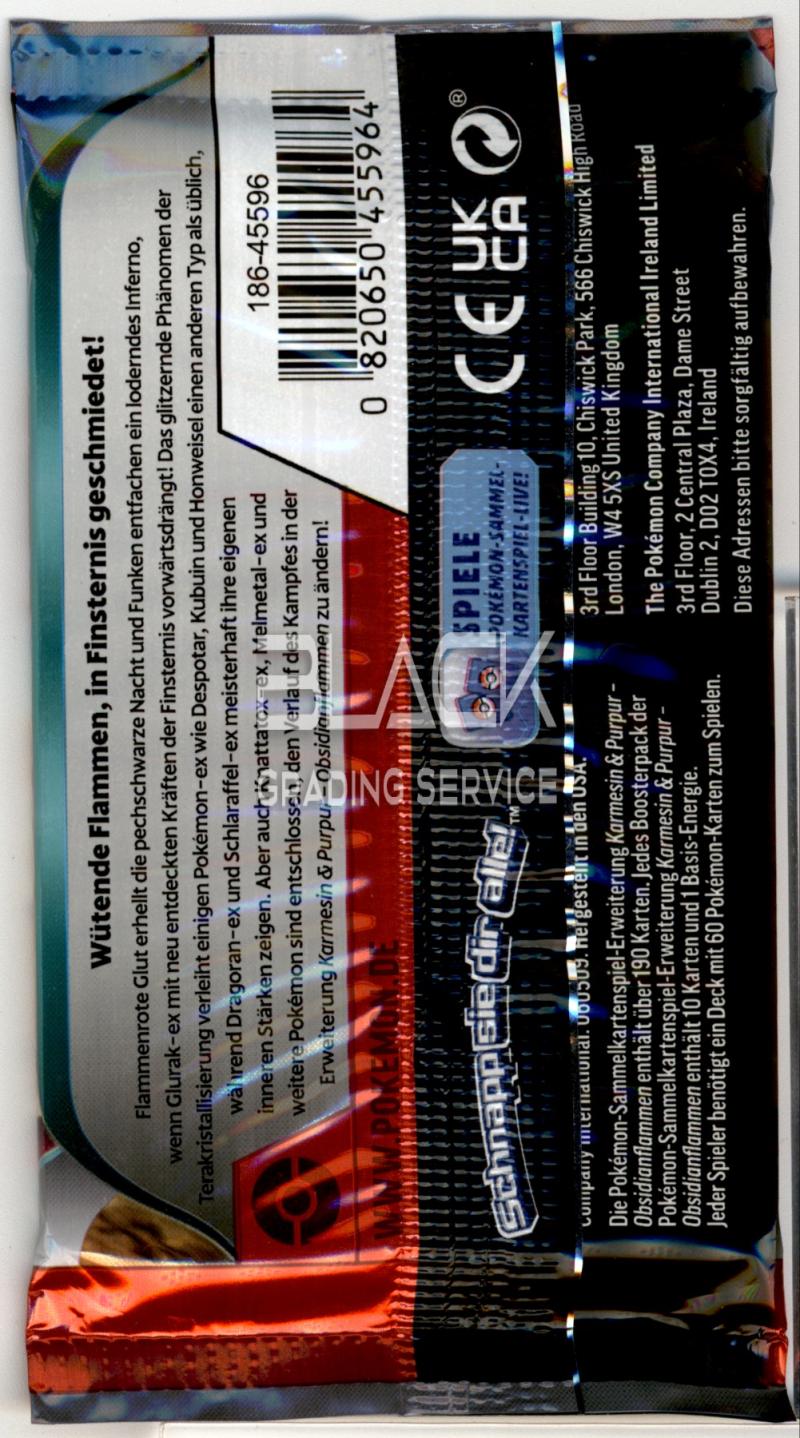 Back - Pokemon S&V GER Obsidian Flames