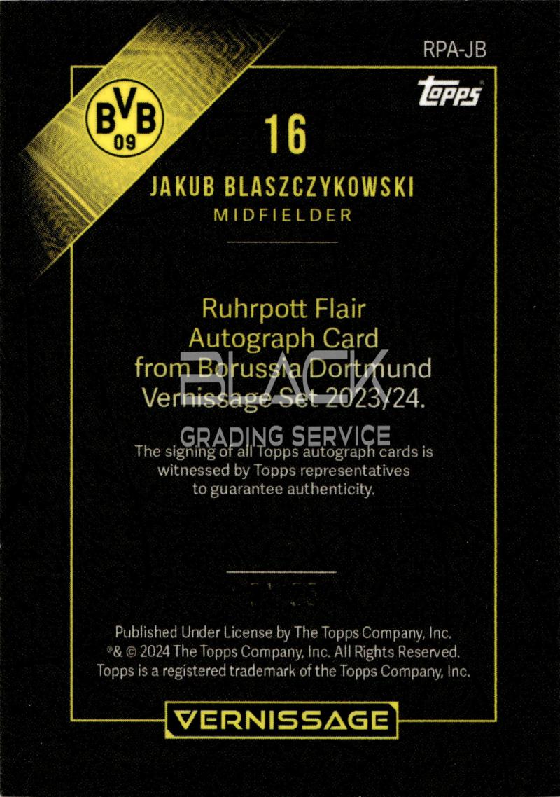 Back - Topps BVB Vernissage 