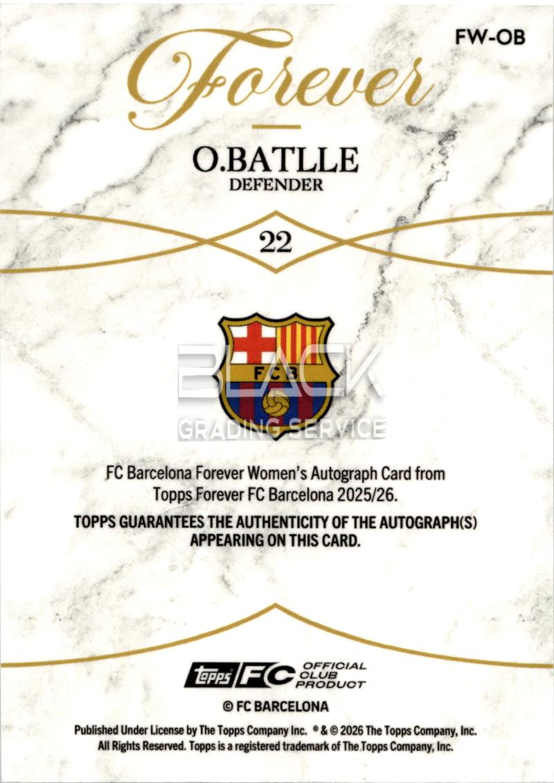 Back - Topps Forever FC Barcelona