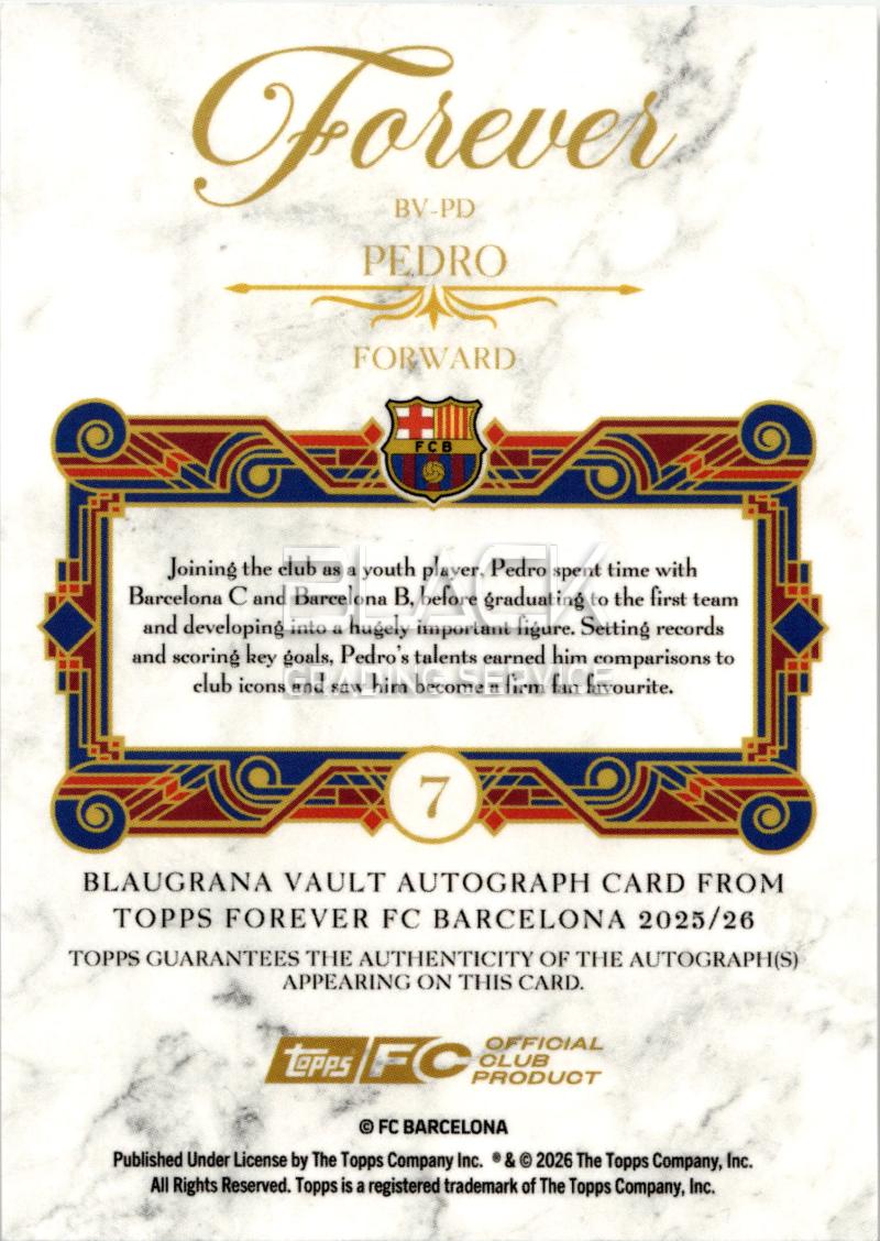 Back - Topps Forever FC Barcelona