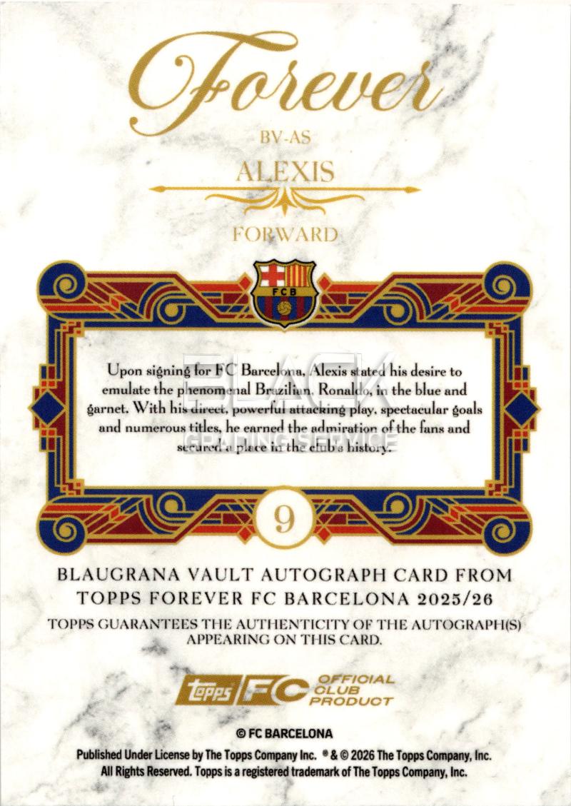 Back - Topps Forever FC Barcelona