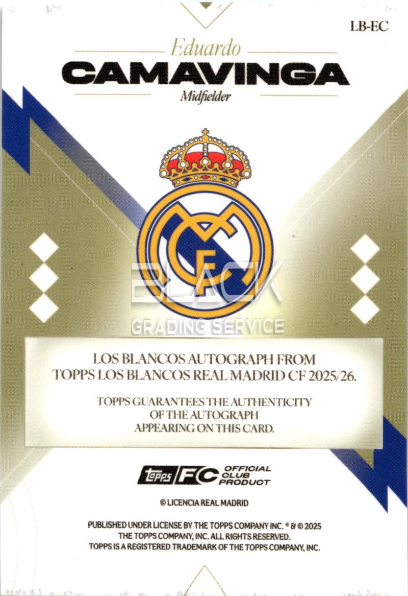 Rückseite – Topps Real M. Los Blancos