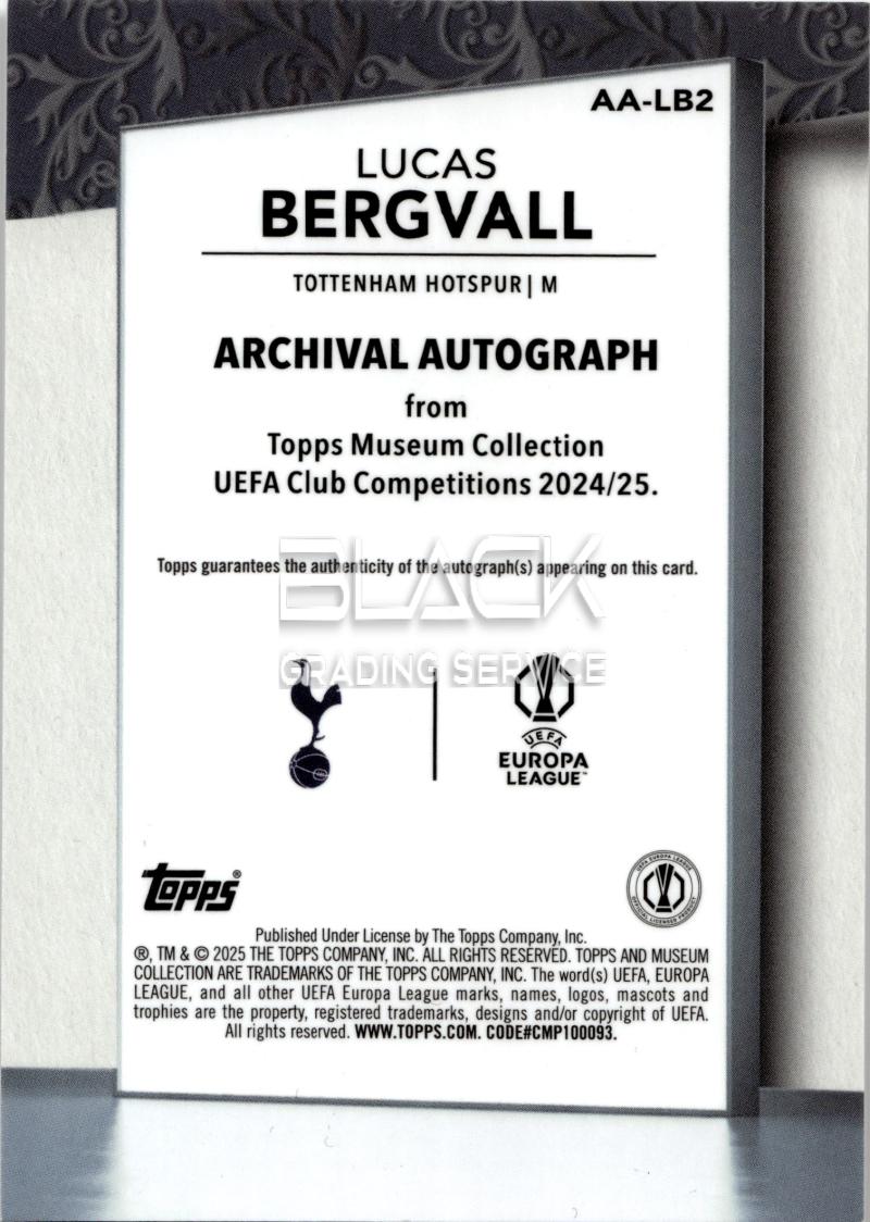 Back - Topps UCC Museum Collection
