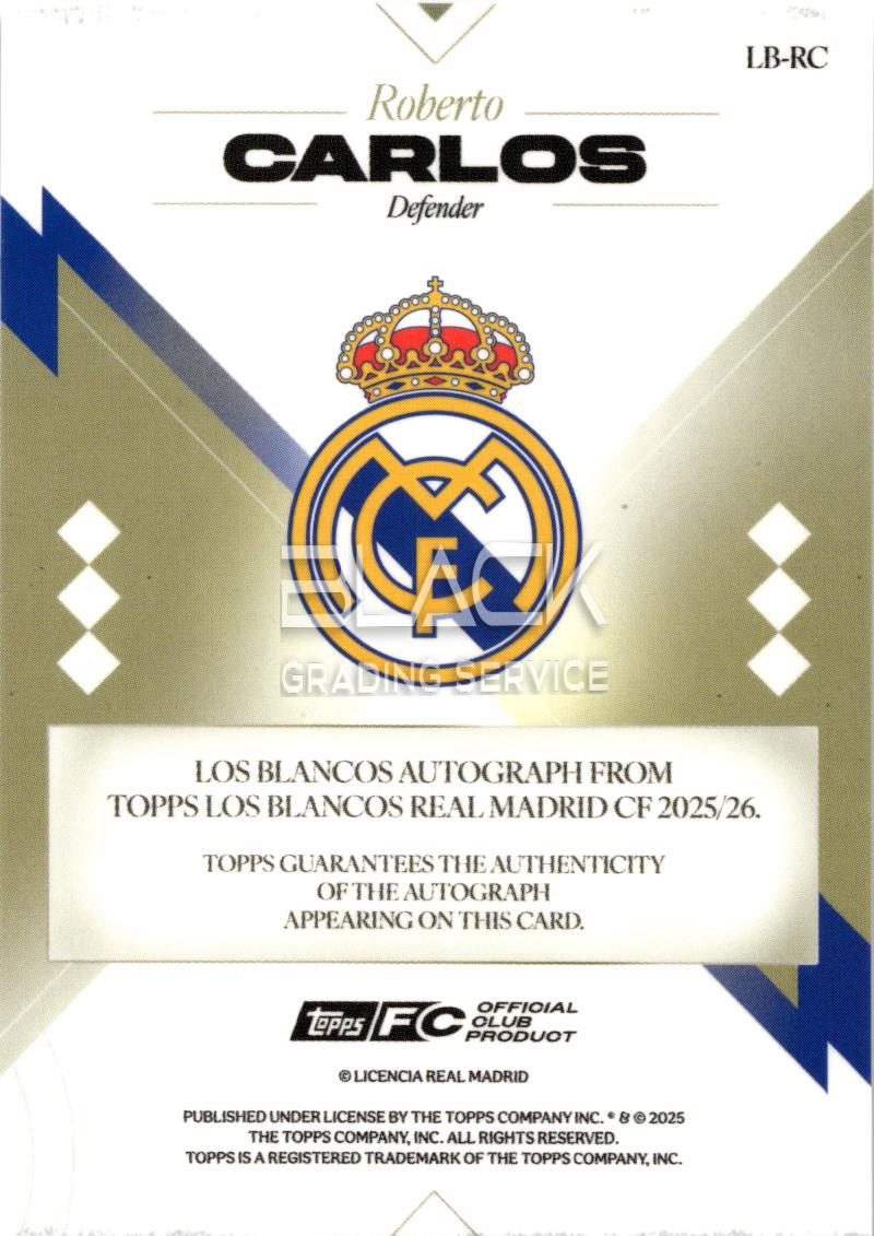 Back - Topps Real M. Los Blancos